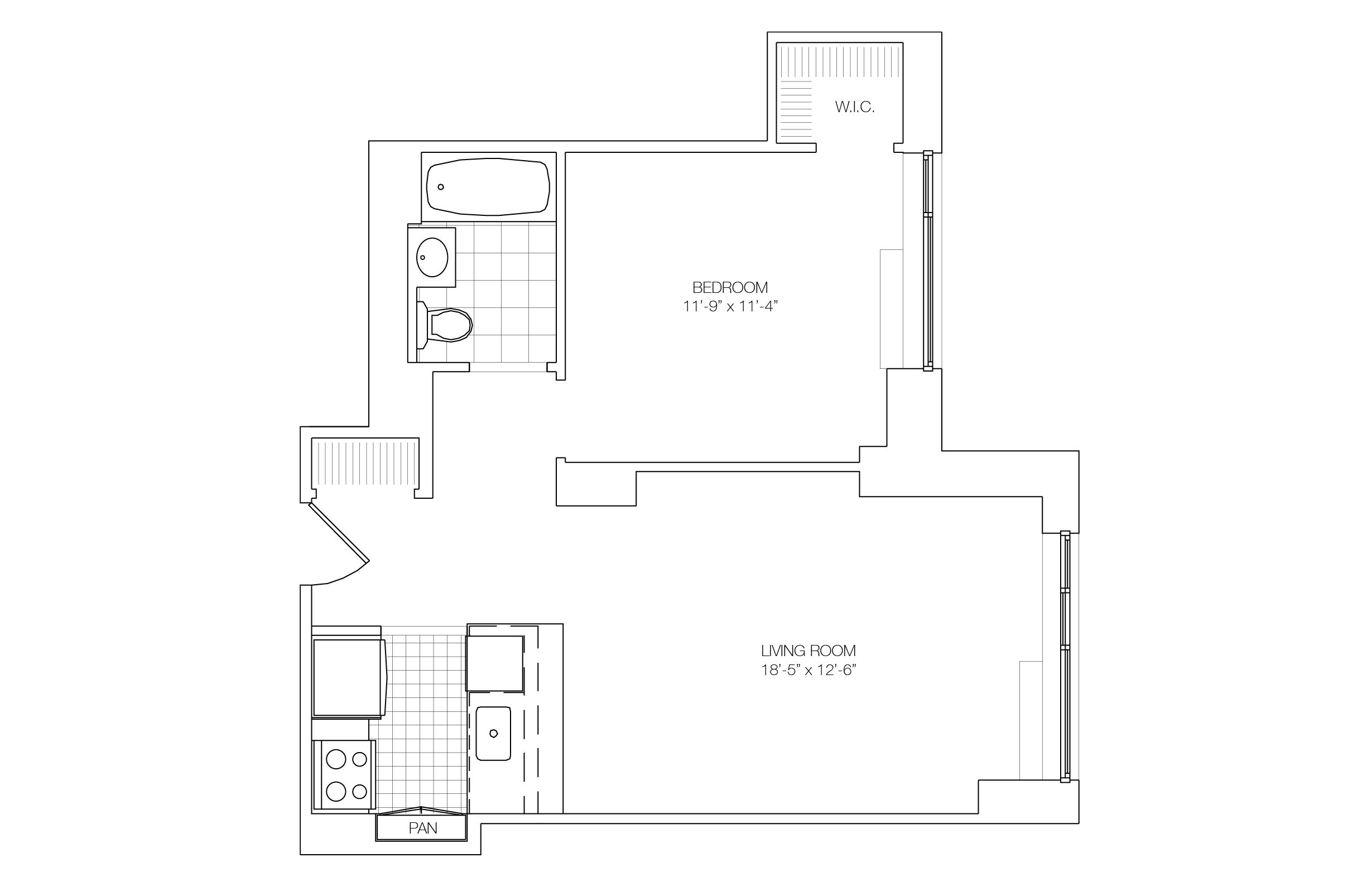 Floorplan of Apartment 15G - for additional help call us on (212) 256-9675